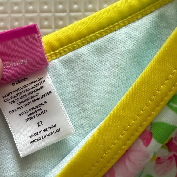 Disney Princess|Baby toddler girl Floral Ruffle Skirt,bathing suit•••Size 2T - Picture 3 of 4